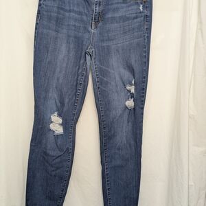 Altar'd State Blue Distressed Skinny Jeans